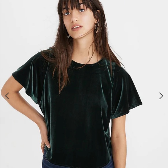 Velvet green Madewell top - Picture 1 of 6